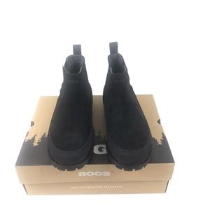 NEW Casper Mid Classic Bogs Black Boots Mens Sz 10 Leather‎ Upper